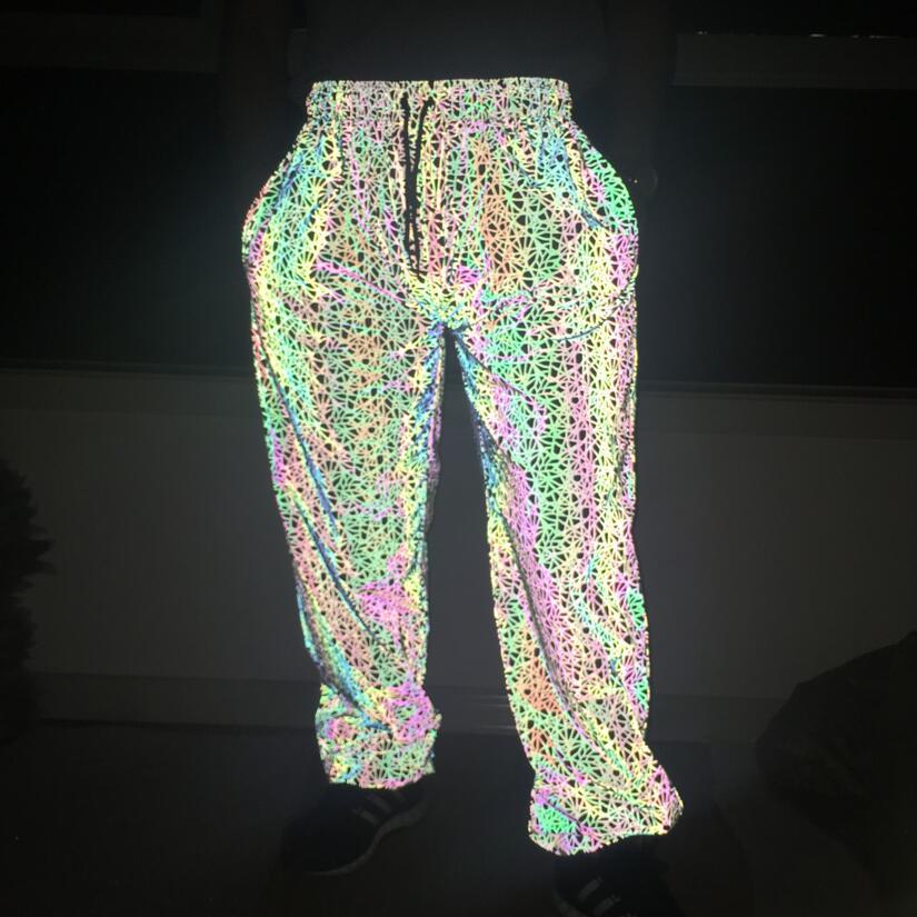 Pantalones estampados totalmente reflectantes