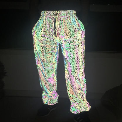 Printed full-reflective pants