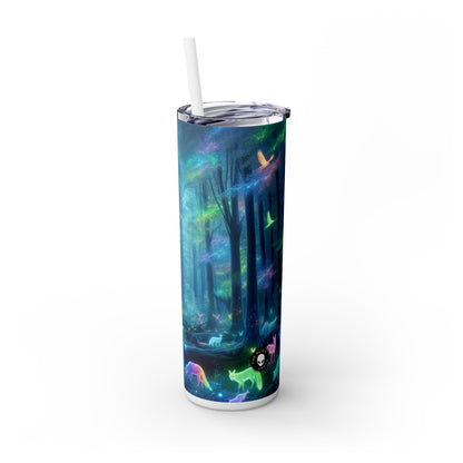 "Enchanted Rainbow Forest" - The Alien Maars® Skinny Tumbler with Straw 20oz