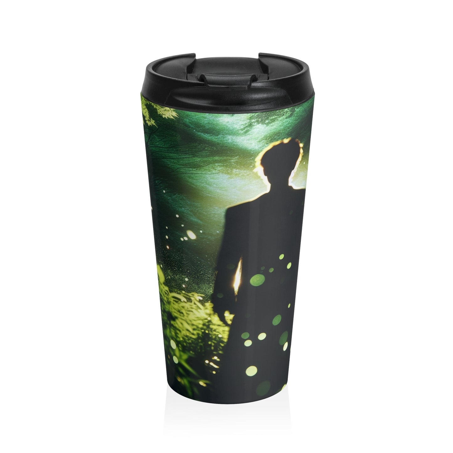 "Bosque de luciérnagas encantado" - Taza de viaje de acero inoxidable de The Alien