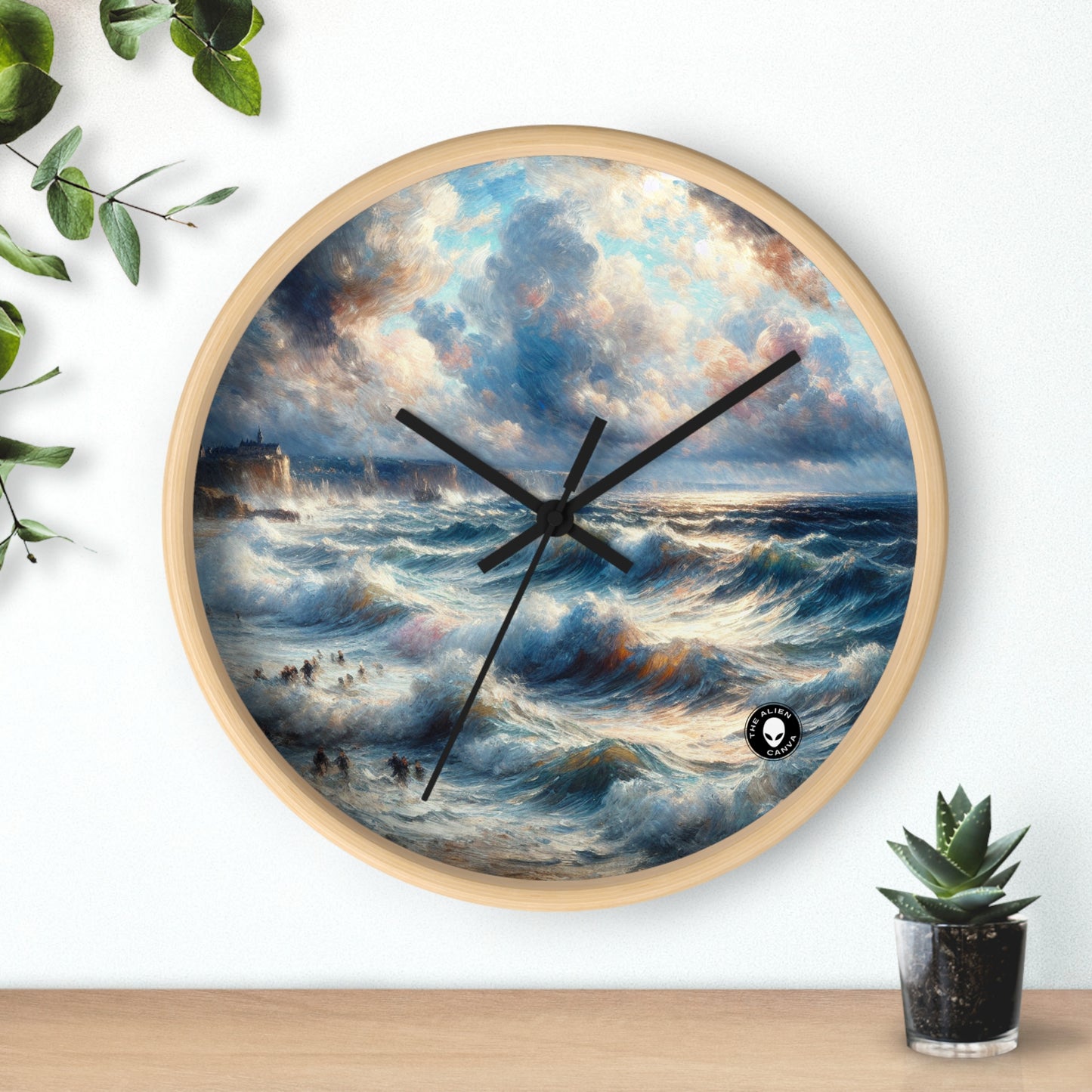 "Storm-Tossed Seas" - L'impressionnisme de l'horloge murale extraterrestre