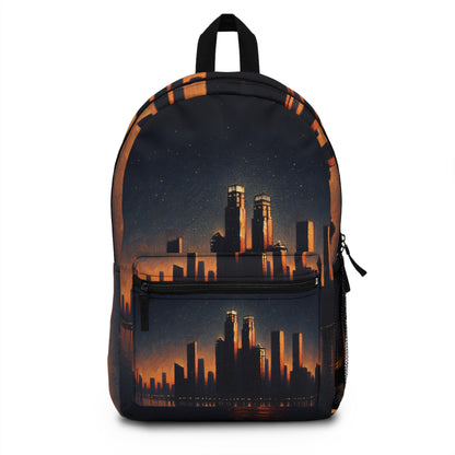 "The City Aglow" - The Alien Backpack Post-Impressionism Style