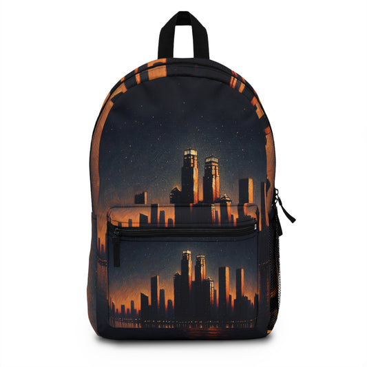 "The City Aglow" - The Alien Backpack Post-Impressionism Style