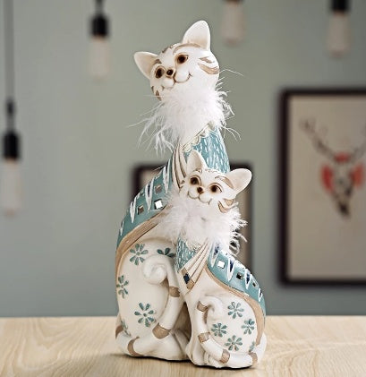 Cute Cat Decoration Desktop Creative Home Accessories Living Room Wine Cabinet Porch Decoration