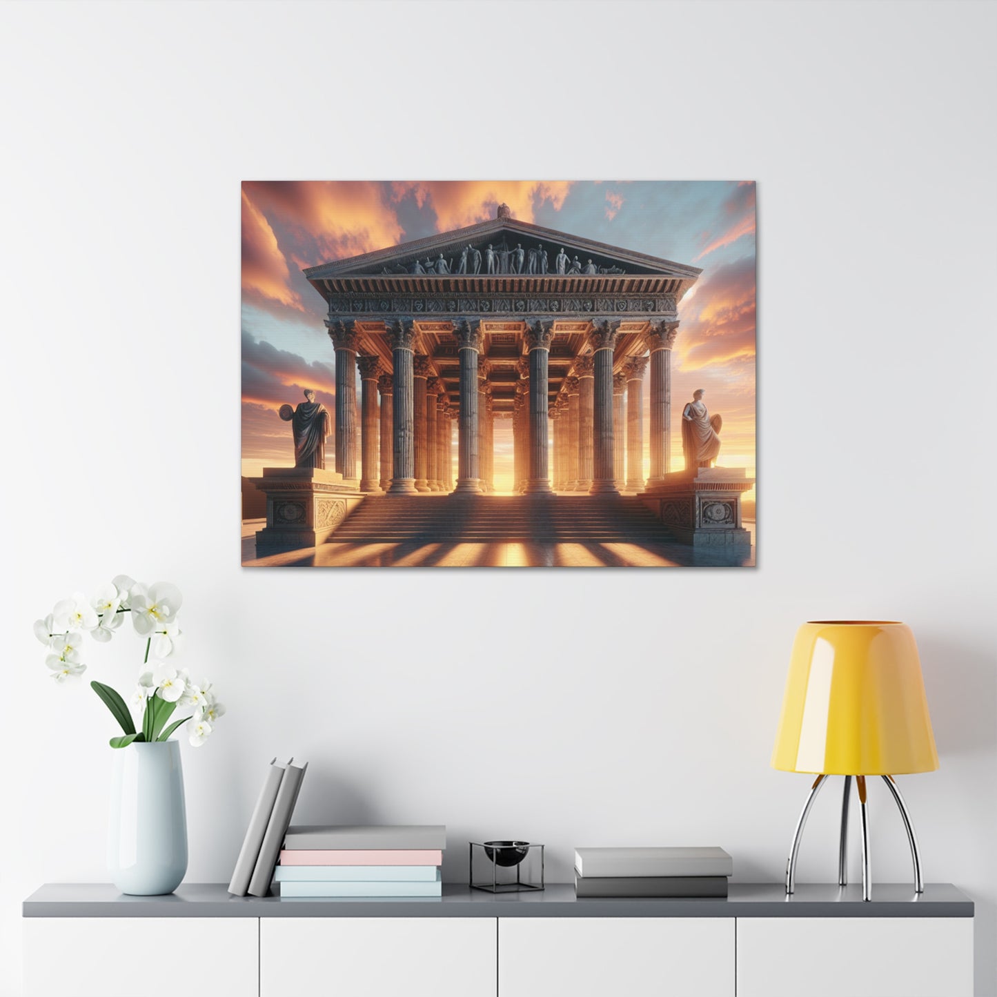 "Warm Glow of the Grecian Temple" - The Alien Canva Neoclassicism Style