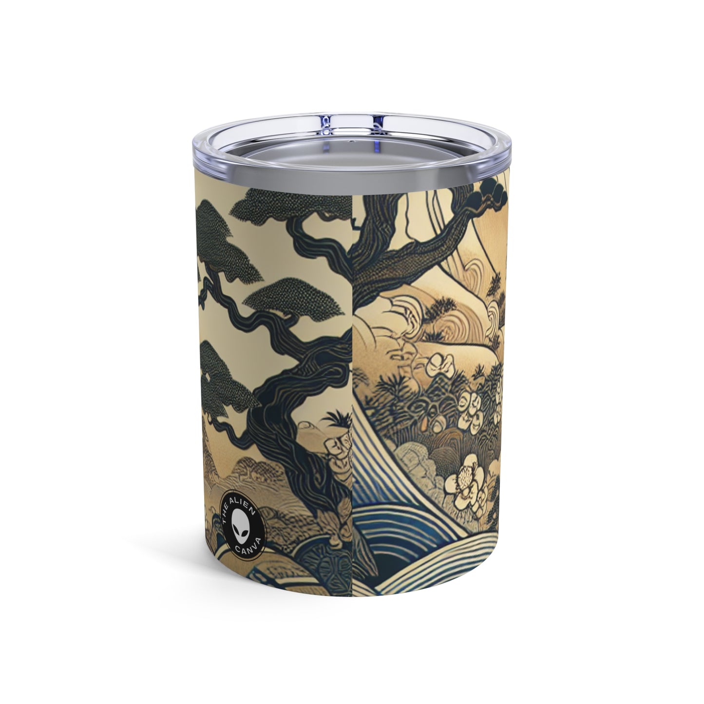 "The Festive Dreams of Edo" - The Alien Tumbler 10oz Ukiyo-e (Japanese Woodblock Printing)