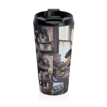 "Uprooted: A Portrait of Displacement" - The Alien Stainless Steel Travel Mug Social Realism