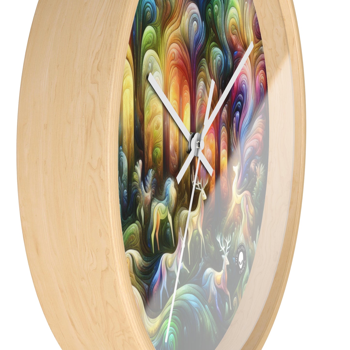 "Ethereal Enchantment: The Mystical Forest" - The Alien Wall Clock