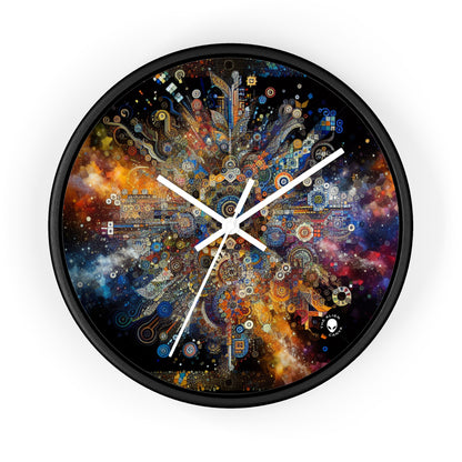 "Art corporel de la nuit étoilée : couleurs vives et traits tourbillonnants" - The Alien Wall Clock Body Art