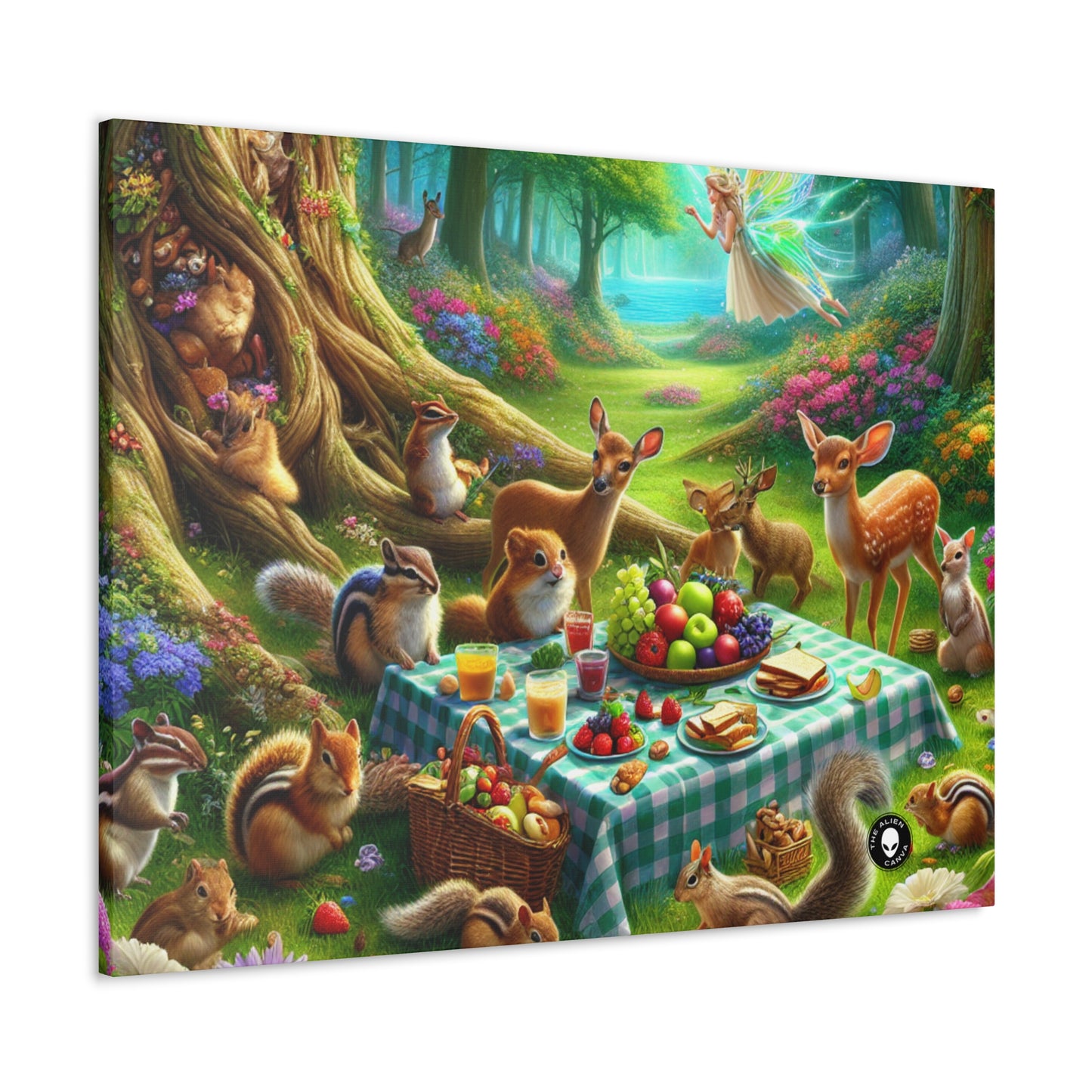 "Enchanted Forest Picnic: A Magical Gathering" - The Alien Canva