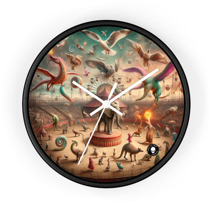 "Fantasy Circus: Where Animal Performers Entertain Mythical Attendees" - The Alien Wall Clock