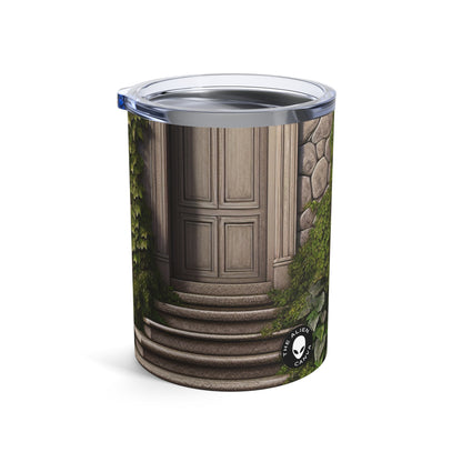 "Trompe-L'oeil Ivy Wall" - El vaso alienígena Trompe-l'oeil de 10 oz