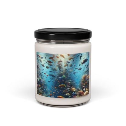 "Glimmering Reef: A Colorful Underwater Wonderland" - The Alien Scented Soy Candle 9oz