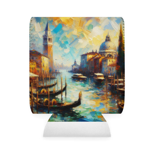 "Serenity in the City: Capturing the Golden Hour" - The Alien Can Cooler Sleeve Impressionism