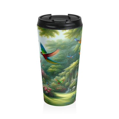 "Exotic Bird Haven" - The Alien Stainless Steel Travel Mug