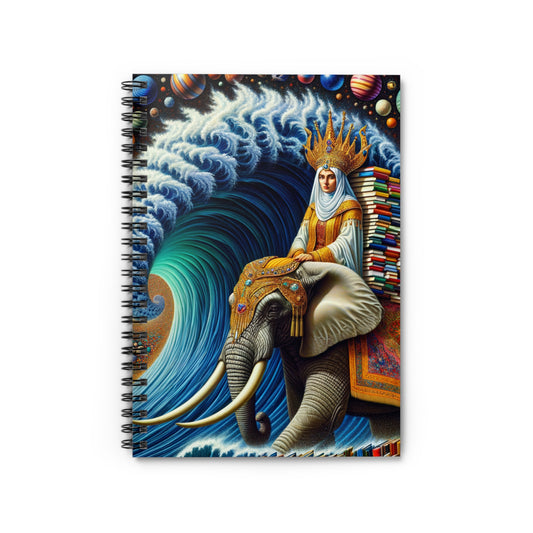 "The Wondrous Ride" - The Alien Spiral Notebook (Ruled Line) Surrealism Style