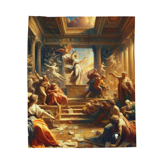"Modern Renaissance: Leaders of Today" - The Alien Velveteen Plush Blanket Neoclassicism
