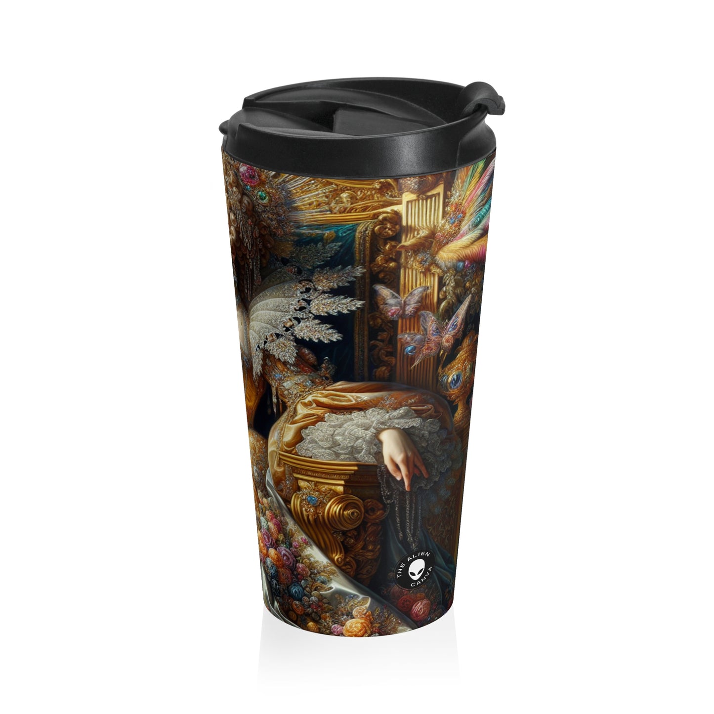 "La Splendeur d'une Reine de la Renaissance" - The Alien Mug de Voyage en Acier Inoxydable Rococo