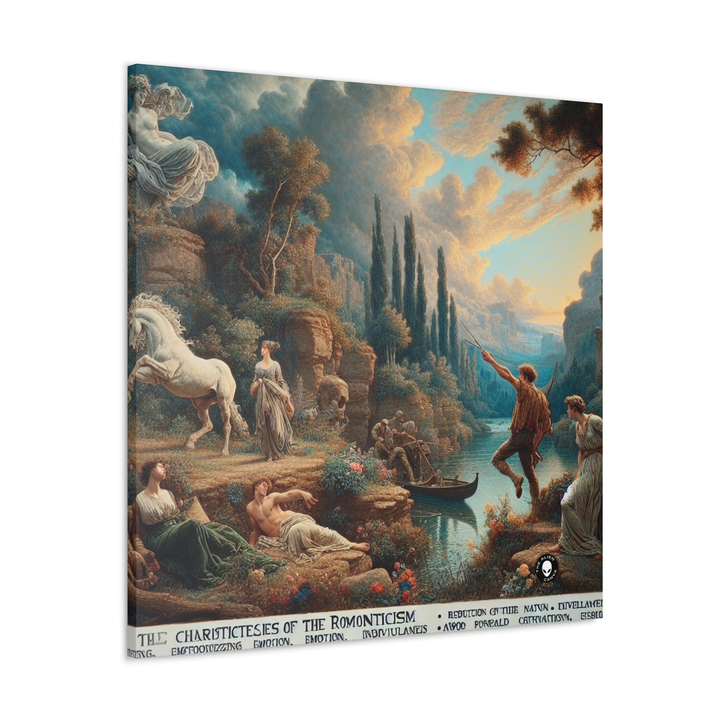 "Sunset Serenade : un paysage romantique" - The Alien Canva Romantisme