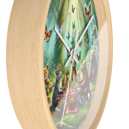 "Enchanted Forest Picnic" - The Alien Wall Clock