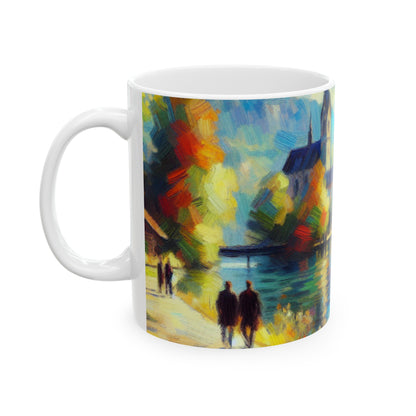 "Sunny Market Delight" - The Alien Ceramic Mug 11oz Impressionism