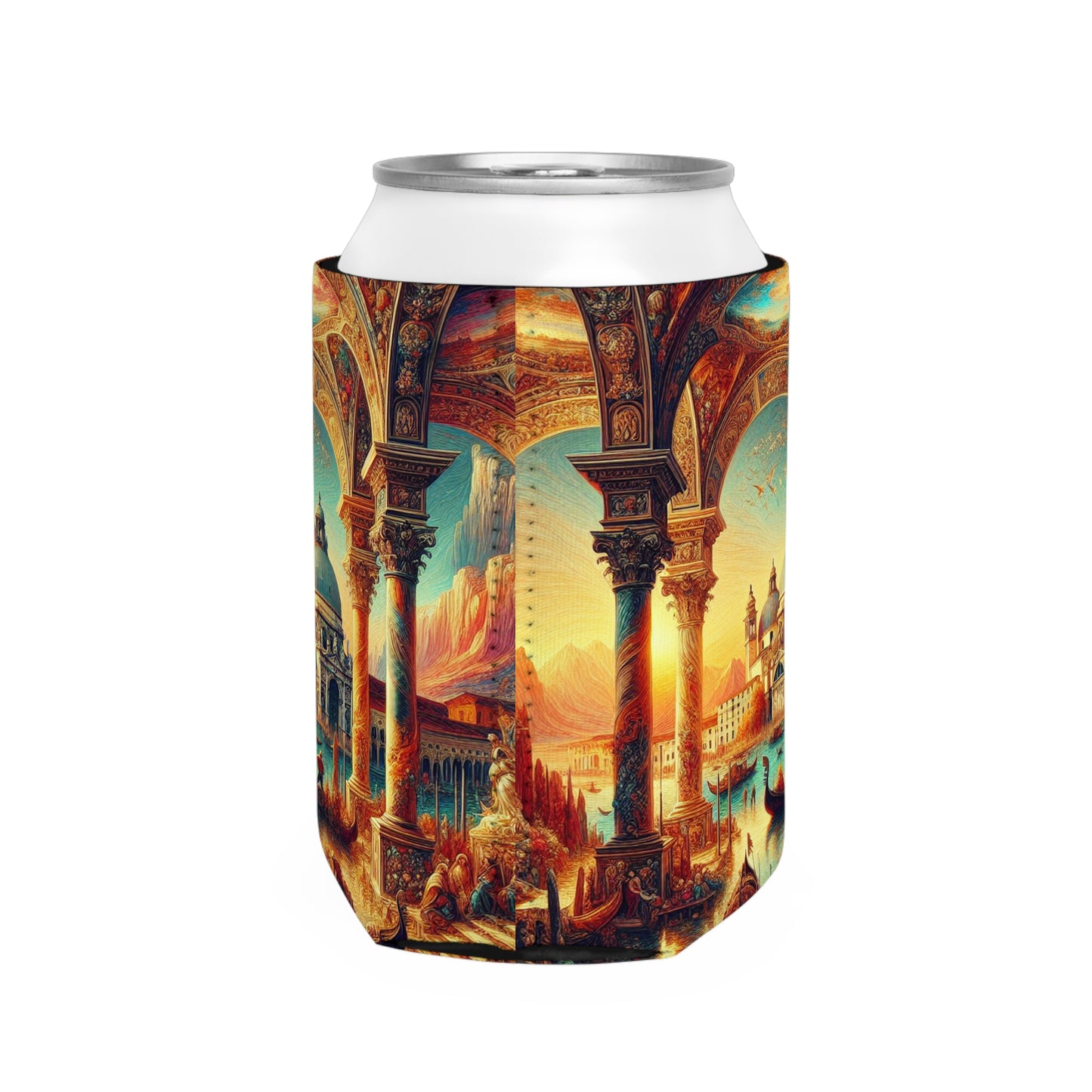 Venetian Dreams: A Fantastical Twist on the Famous Canals - The Alien Can Cooler Sleeve Venetian School