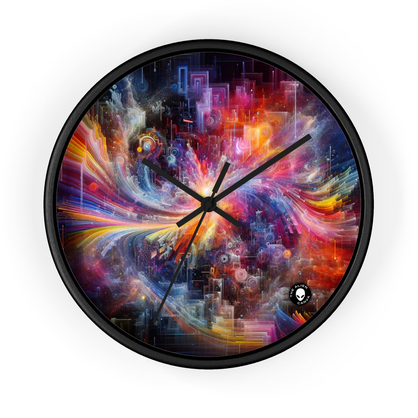 "Chromatic Sundown: Time-Lapse Sky Art" - The Alien Wall Clock Video Art