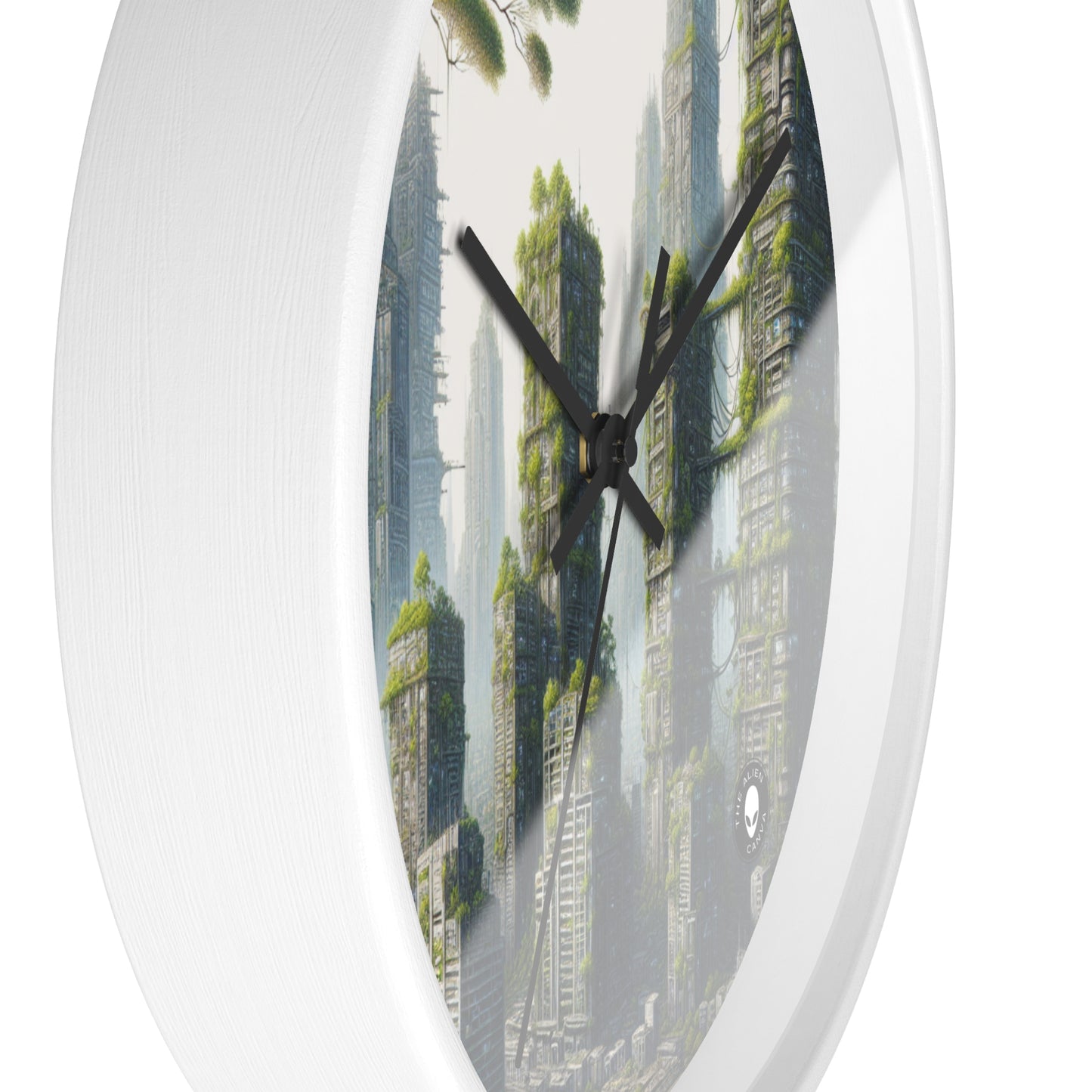 "Nature's Resurgence: The Urban Jungle" - The Alien Wall Clock