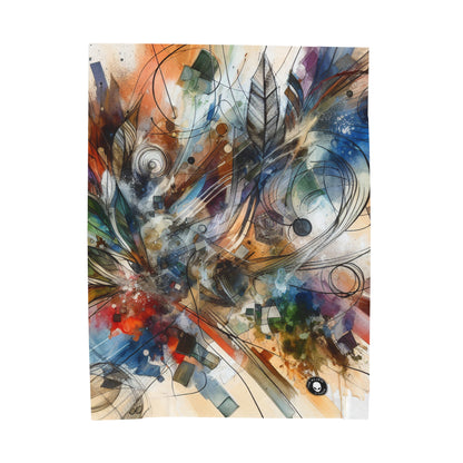 "Abstracted Emotional Journey" - The Alien Velveteen Plush Blanket Abstract Expressionism