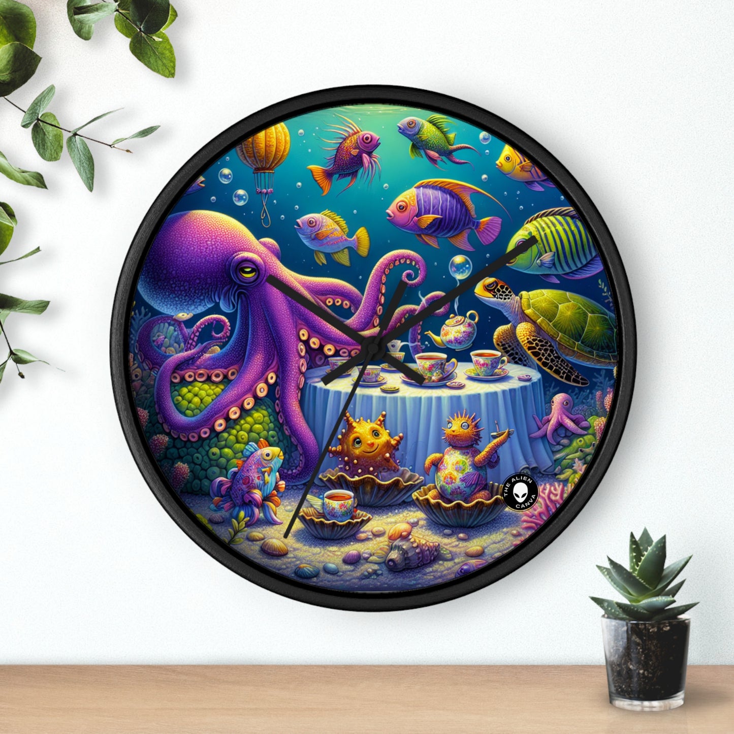 "Tea Time Under the Sea" - The Alien Wall Clock