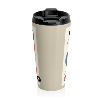 "Equilibrium: Exploring Balance Through Minimalist Art" - The Alien Stainless Steel Travel Mug Minimalism