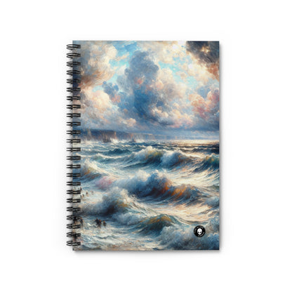 "Storm-Tossed Seas" - The Alien Spiral Notebook (Ruled Line) Impressionism