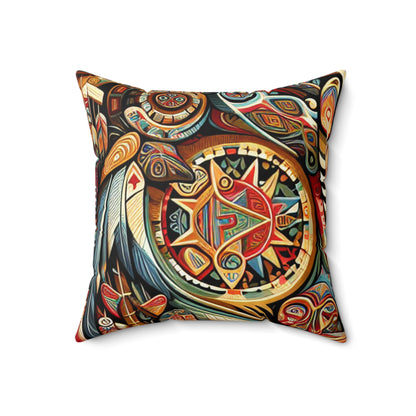 "Sacred Southwest: A Celebration of Indigenous Art"- The Alien Spun Polyester Square Pillow Indigenous Art