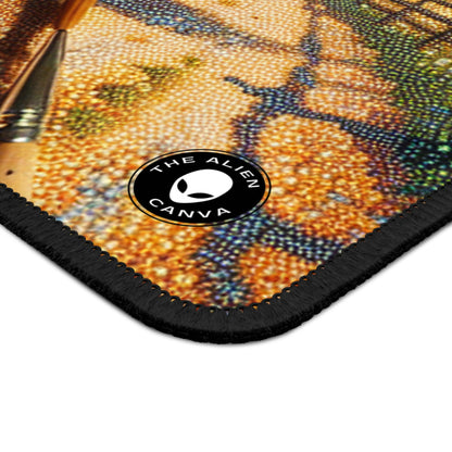 "Autumn Bliss: Pointillism Forest" - The Alien Gaming Mouse Pad Pointillism