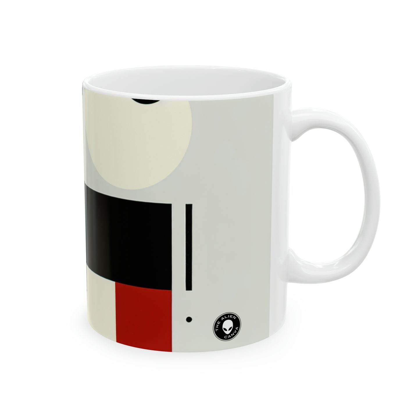 "Dynamic Balance: A Suprematist Exploration" - The Alien Ceramic Mug 11oz Suprematism