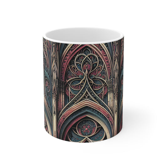 "Consuelo en las sombras: una obra maestra gótica de oscuridad eterna y belleza melancólica" - The Alien Ceramic Mug 11oz Gothic Art