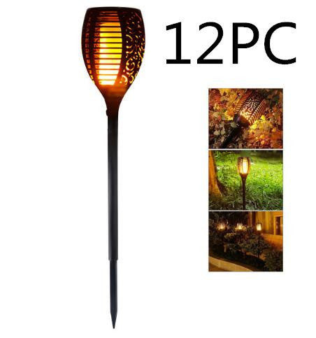 Llama Solar parpadeante luz Led de jardín Ip65 luz Solar de antorcha Tiki para exteriores focos decoración de paisaje lámpara Led