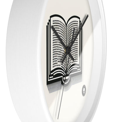 "A Singular Story: Monochrome Typography" - The Alien Wall Clock Minimalism