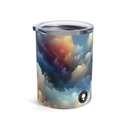 "Rainbow Cloudscape: A Surreal Watercolor Dream" - The Alien Tumbler 10oz