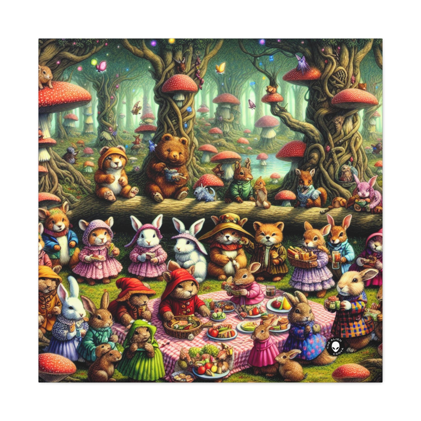 "Fantastical Forest Picnic: Animal Fashion Show" - The Alien Canva