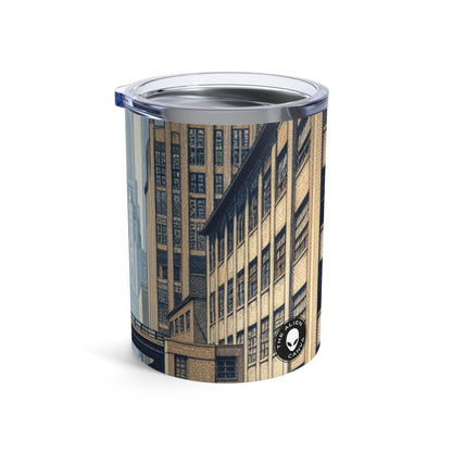 "Geometría urbana: un paisaje urbano moderno con nueva objetividad" - The Alien Tumbler 10oz New Objetivity