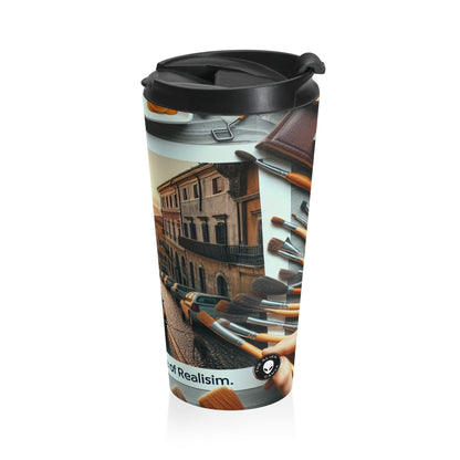 "Serenity in Brushstrokes: Immersive Realism in Nature's Tranquility" - The Alien Stainless Steel Travel Mug Realism