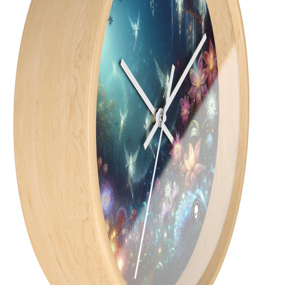 "Enchanted Moonlit Flower Forest" - The Alien Wall Clock