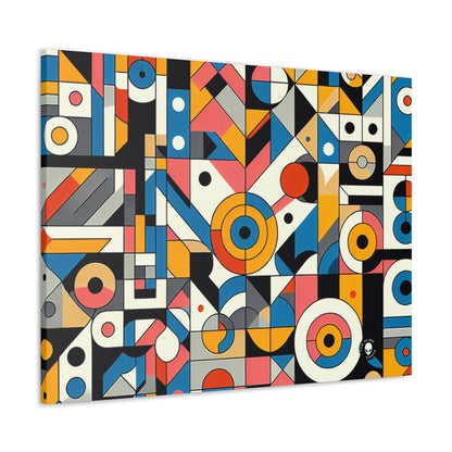 "Cityscape Ignited" - The Alien Canva Geometric Abstraction