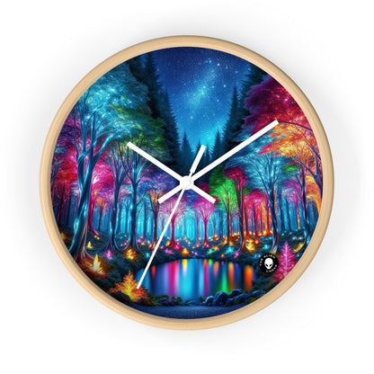 "Crystal Glow: The Enchanted Forest" - The Alien Wall Clock