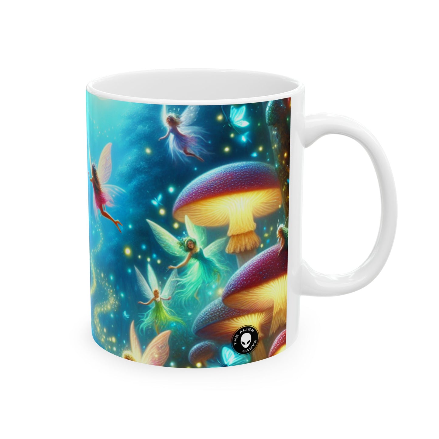 "Fairy Dance in the Glowing Forest" - The Alien Ceramic Mug 11oz