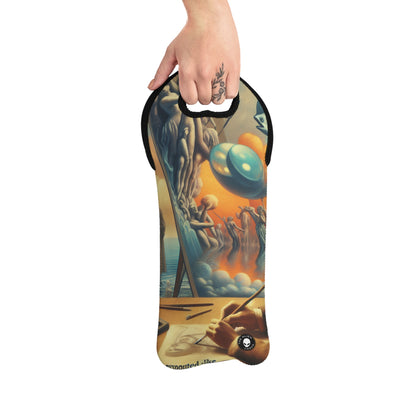 Whimsical Dreams: Defying Gravity in the Celestial Abyss - The Alien Wine Tote Bag Surrealism