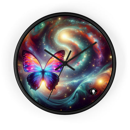 "Galactic Butterfly: A Cosmic Spectacle" - The Alien Wall Clock