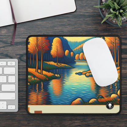 "Jungle indomptée : imagerie fauviste expressive" - ​​Le tapis de souris Alien Gaming Fauvism