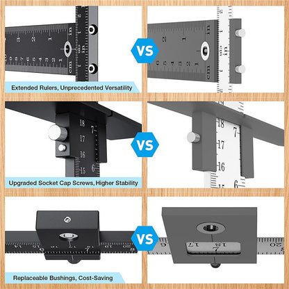 Cabinet Hardware Jig Aluminum Alloy Adjustable Template For